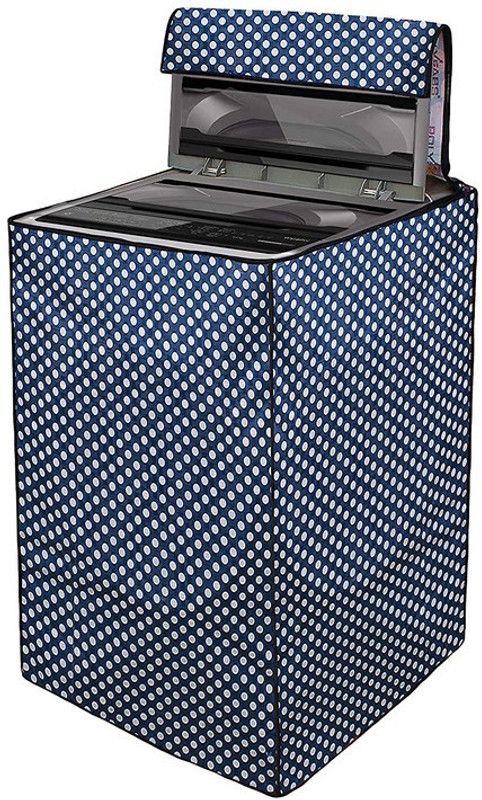 Fabrious Top Loading Washing Machine Cover  (Width: 56 cm, Blue, White)