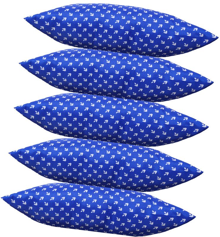ACZO FEEL Microfibre Abstract Sleeping Pillow Pack of 5  (Blue)