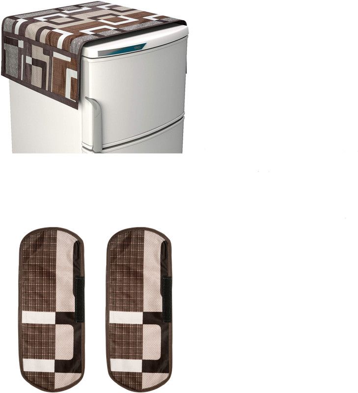 KANUSHI Refrigerator Handle Cover  (Width: 45 cm, Brown)