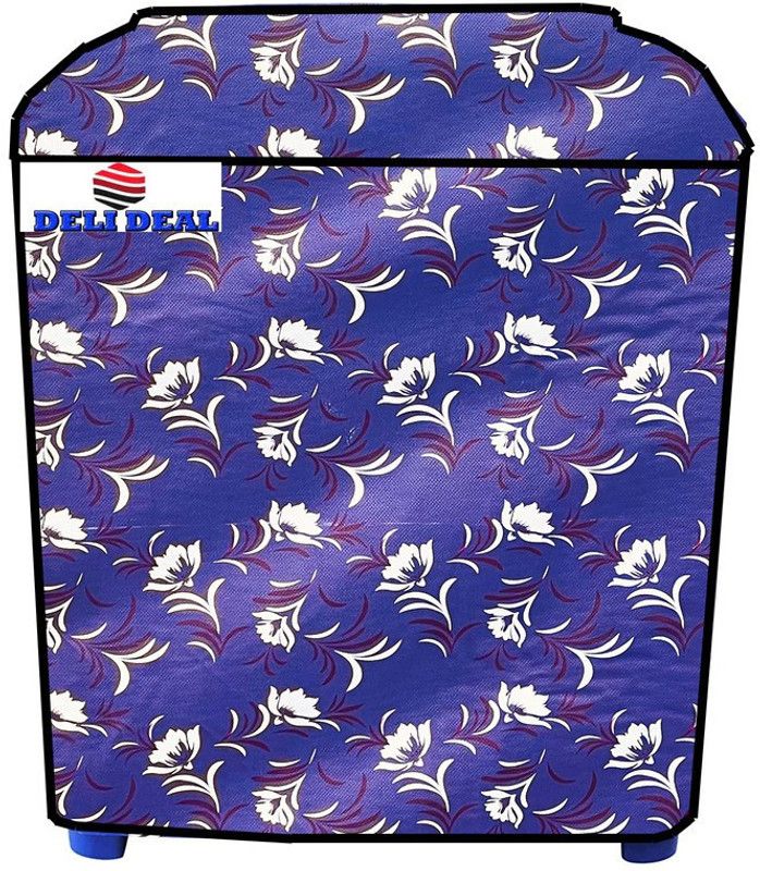 Delideal Semi-Automatic Washing Machine Cover  (Width: 86 cm, Purple, White)