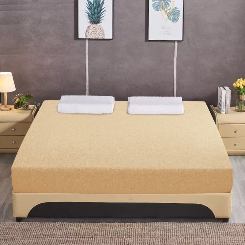 Dream Care Fitted Single Size Waterproof Mattress Cover  (Beige)