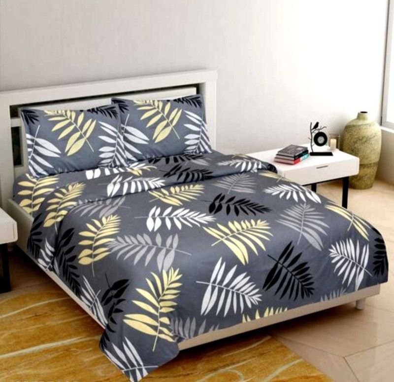 180 TC Cotton Double Bedsheet  (Pack of 1, elasto-fit-brown)