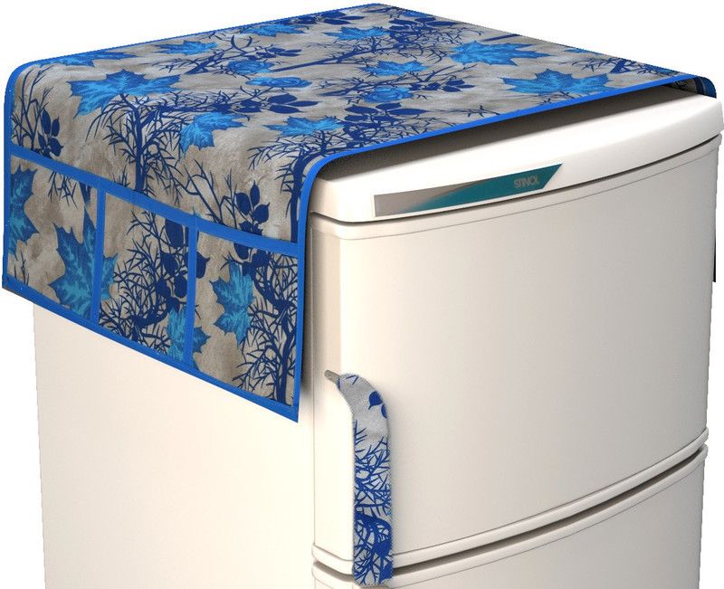 Homestar Refrigerator Cover  (Width: 53 cm, Blue)