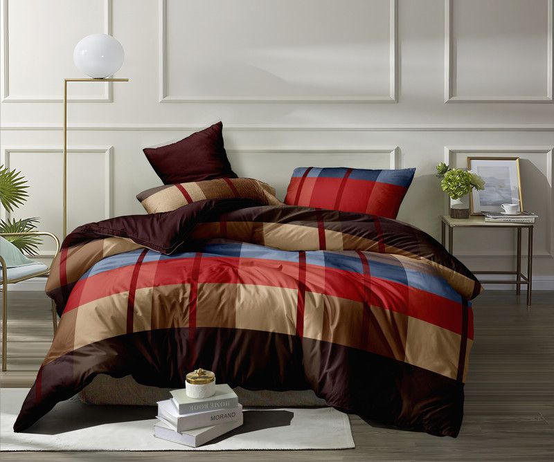 Urban Linens 230 TC Polycotton Double Printed Flat Bedsheet  (Pack of 1, Red)