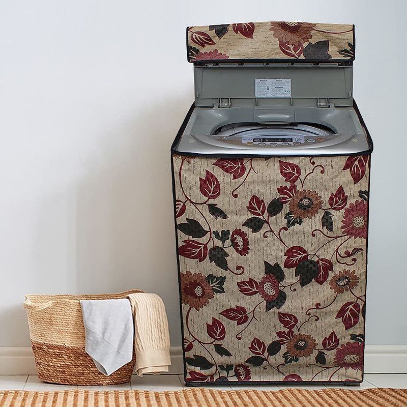 Furnifox Top Loading Washing Machine Cover  (Width: 59 cm, Brown)