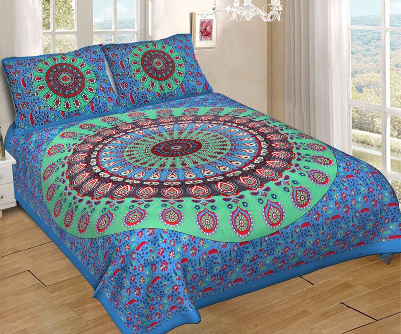144 TC Cotton Double Printed Bedsheet  (Pack of 3, Multicolor)
