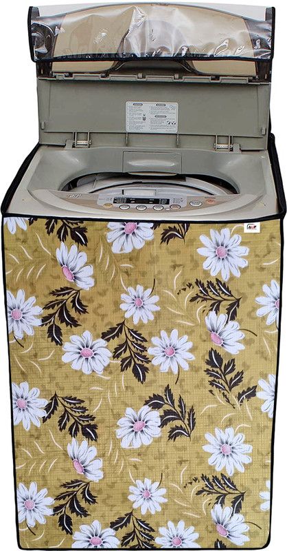 AAVYA UNIQUE FASHION Top Loading Washing Machine Cover  (Width: 58.42 cm, Gold,White)