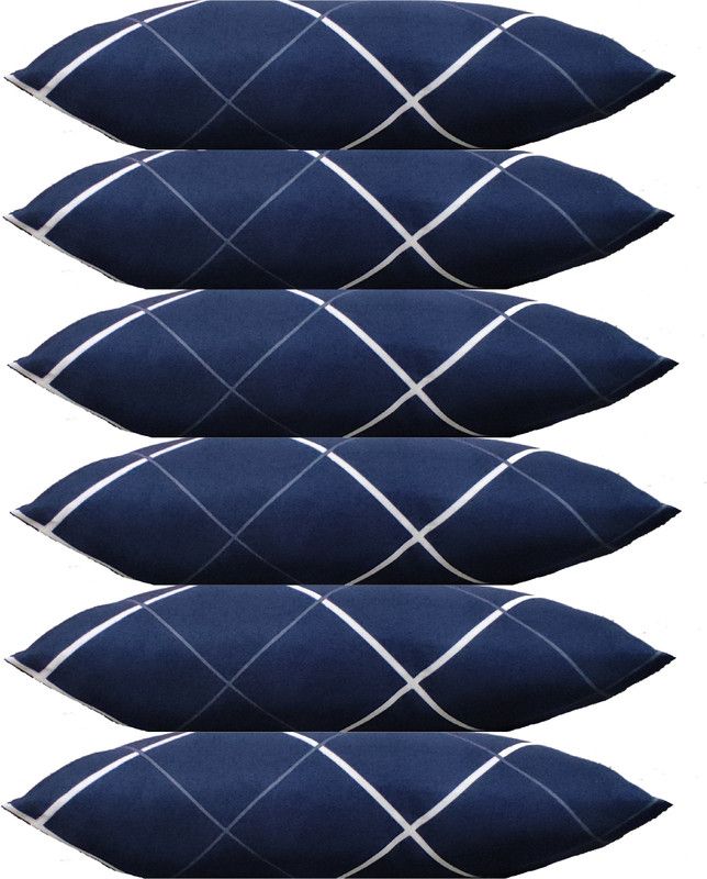Swikon star Microfibre Stripes Sleeping Pillow Pack of 6  (Blue)
