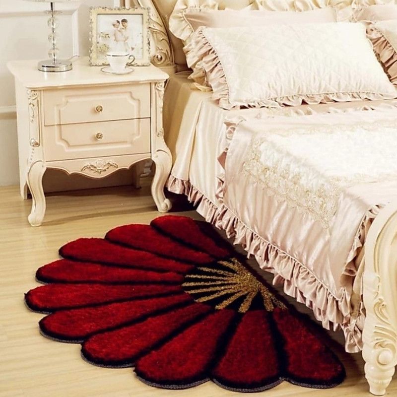 POOJA Maroon PP (Polypropylene) Area Rug  (53 cm, X 153 cm, Rectangle)