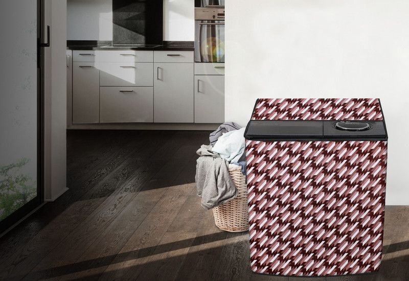 The Furnishing Tree Semi-Automatic Washing Machine Cover  (Width: 93 cm, Maroon)
