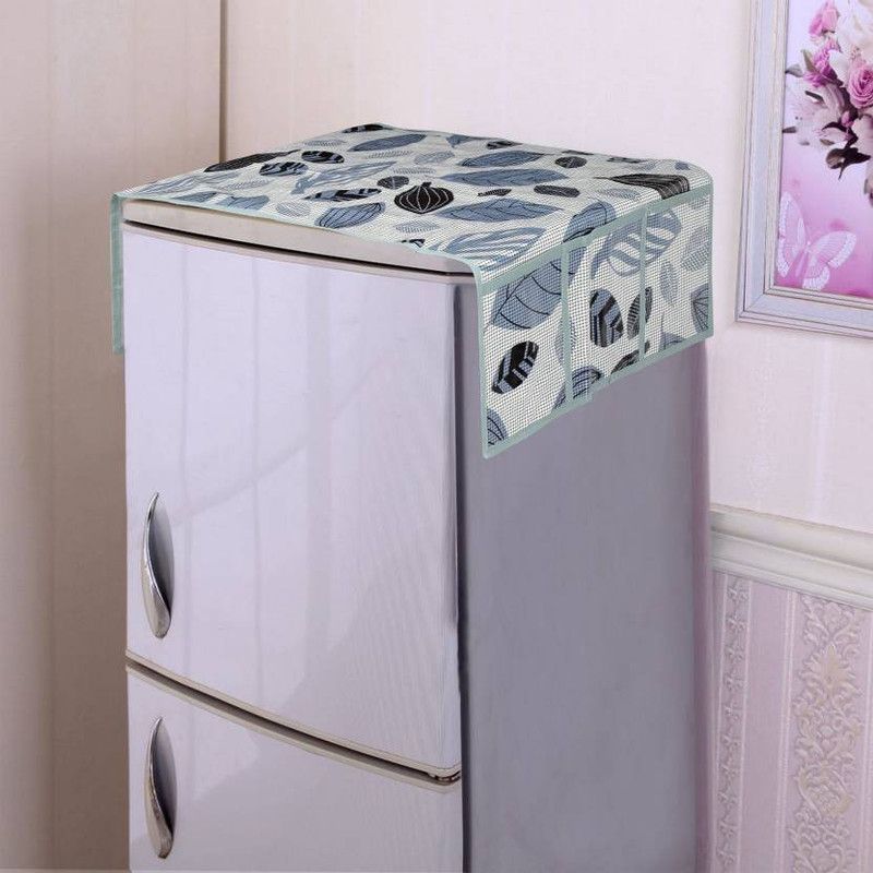 Stylista Refrigerator Cover  (Width: 54 cm, Black)