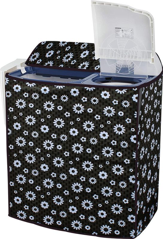 Star Weaves Semi-Automatic Washing Machine Cover  (Width: 71 cm, Multicolor)
