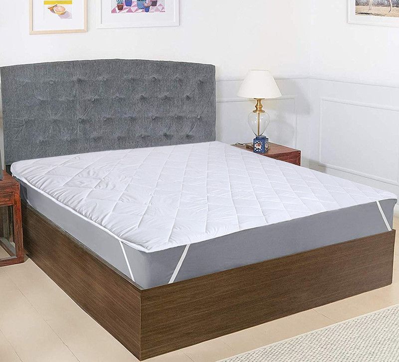 KUBER INDUSTRIES Elastic Strap Single Size Waterproof Mattress Cover  (White)