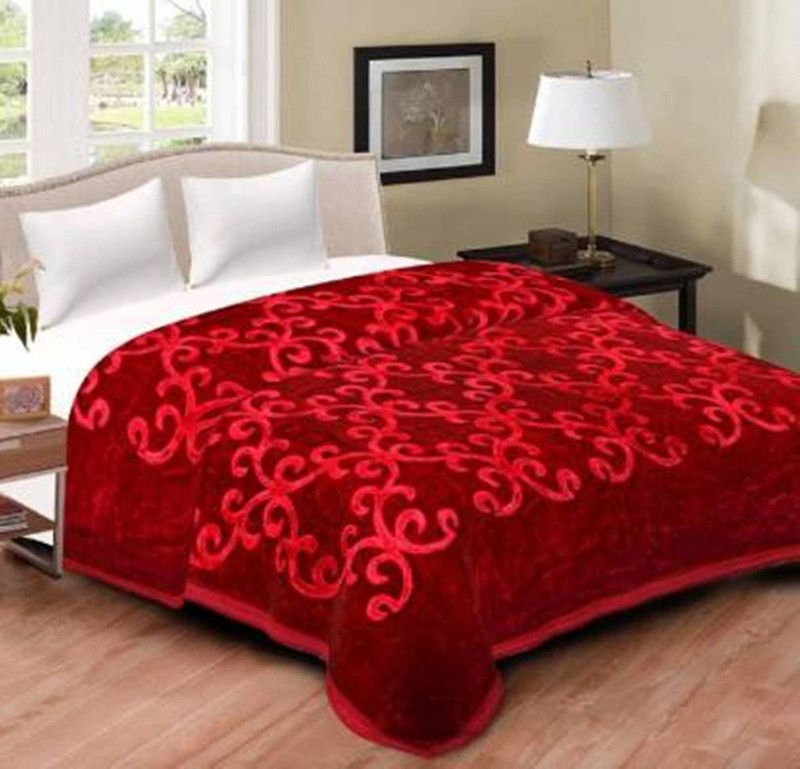 Vinayak Enterprises Floral Single Coral Blanket for Heavy Winter  (Poly Cotton, Multicolor)