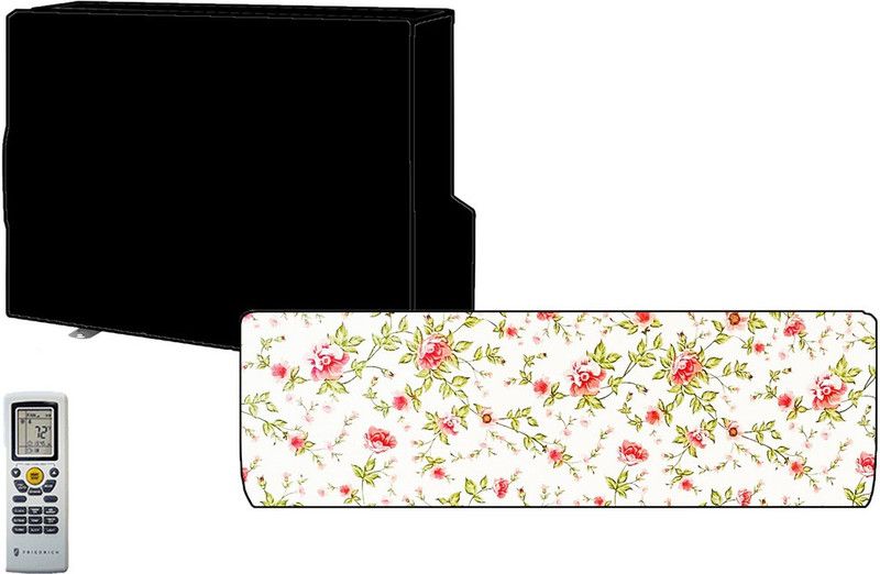 KVAR Air Conditioner Cover  (Width: 47 cm, Green, Red)