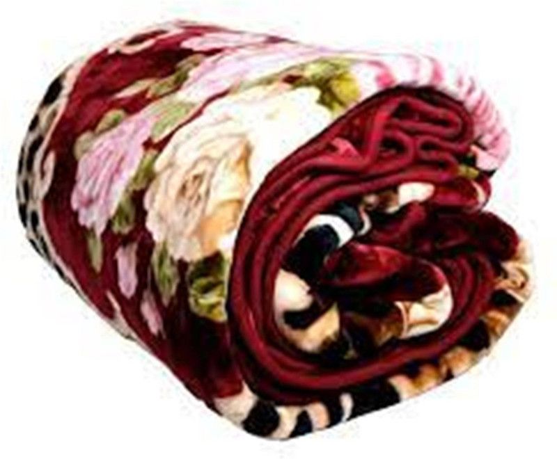 Creative Terry Floral Double Mink Blanket for Heavy Winter  (Polyester, Multicolor)