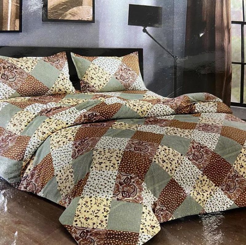 Sojung 127 TC Cotton King Printed Flat Bedsheet  (Pack of 1, Multicolor)