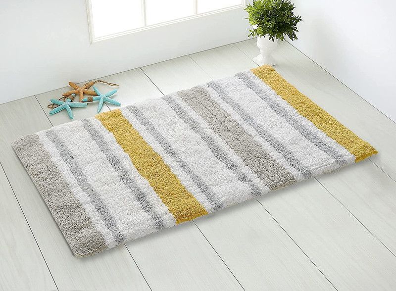 SASHAA WORLD Cotton Bathroom Mat  (Multicolor, Large)