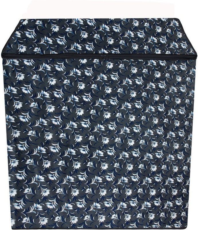 Nitasha Semi-Automatic Washing Machine Cover  (Width: 63 cm, Tealish Blue, Metallic Silver)