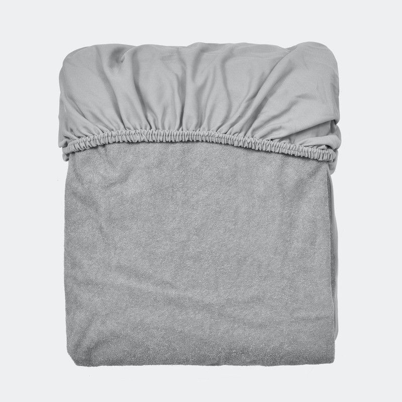 MR BROTHERS Fitted Double Size Waterproof Mattress Cover  (Grey)