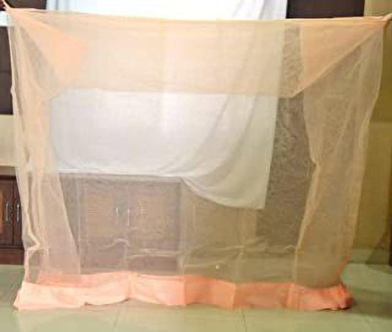 DMR Polyester Adults Washable Mosquito net for single queen Size | dubble bed machardani adult 3x6.5ft Orange) Mosquito Net  (Orange, Ceiling Hung)