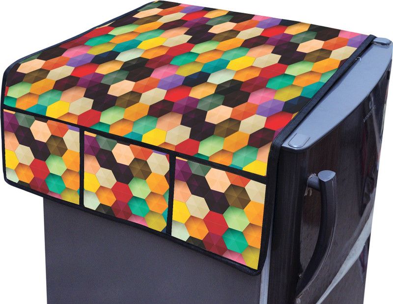 Samtacreation Refrigerator Cover  (Width: 53 cm, Multicolor)