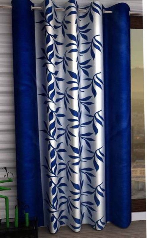 212 cm (7ft) Door Curtain  (Blue)