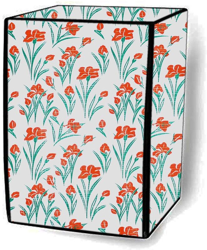 SAVEIT Front Loading Washing Machine Cover  (Width: 58 cm, Green, Orange)