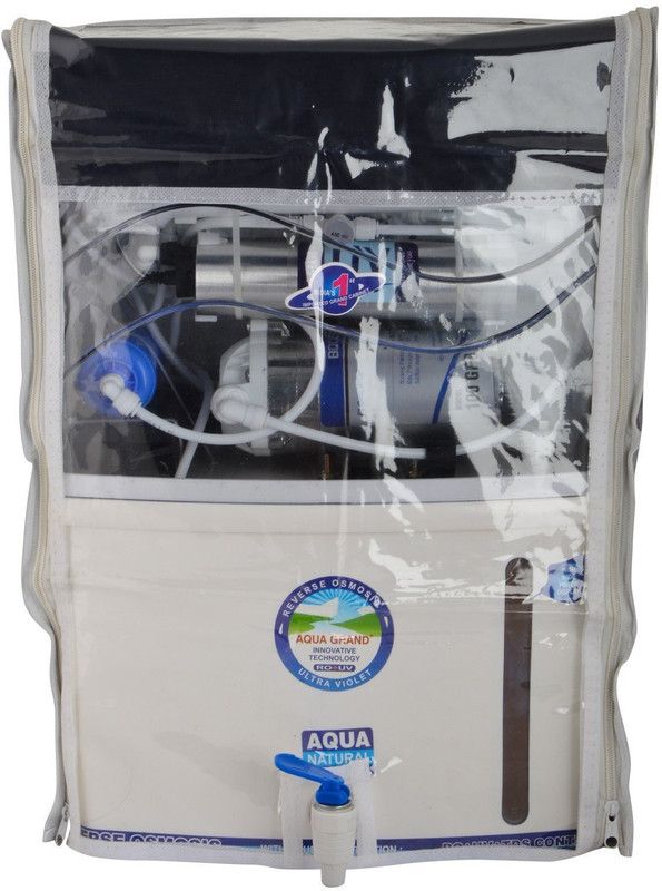 Euro Crystal Water Purifier Cover  (Width: 25 cm, Blue & Transparent)