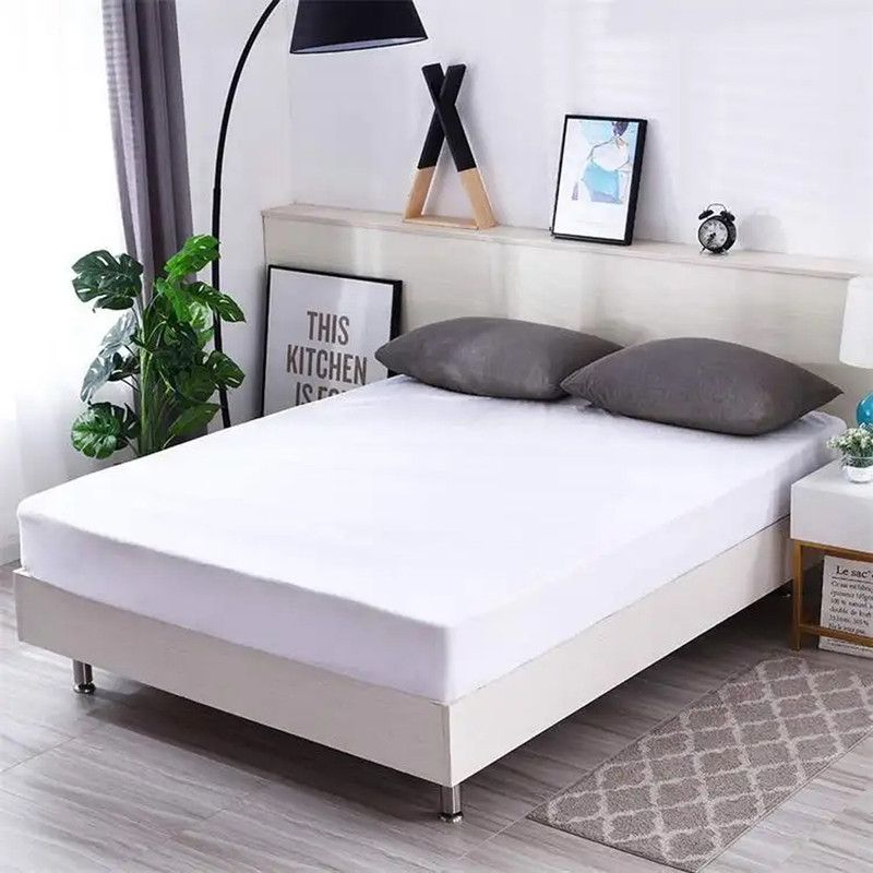AVI Fitted King Size Waterproof Mattress Cover  (White)