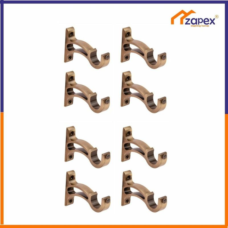 ZAPEX Brown Curtain Hooks Metal