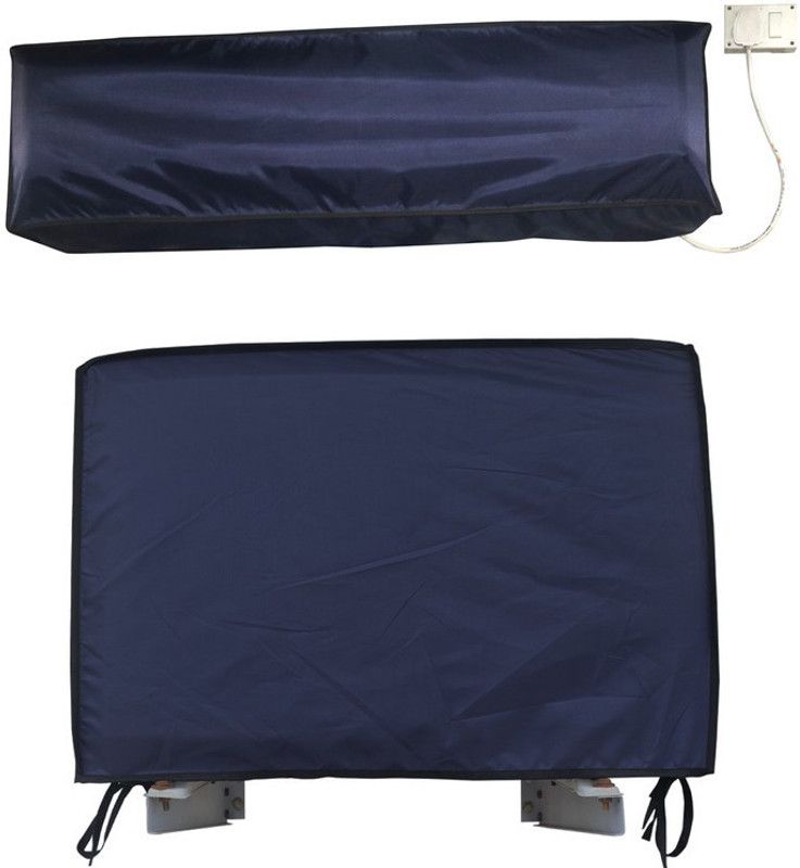 KingMatters Air Conditioner Cover  (Width: 84 cm, Dark Blue)