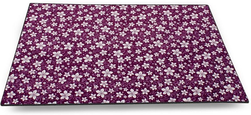 The Furnishing Tree PVC (Polyvinyl Chloride) Chatai Mat  (Purple & Grey, Large)