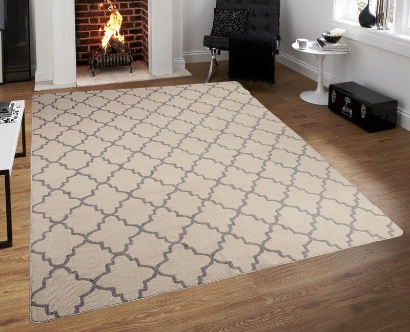 Saral Home Beige Cotton Carpet  (180 cm, X 270 cm, Rectangle)