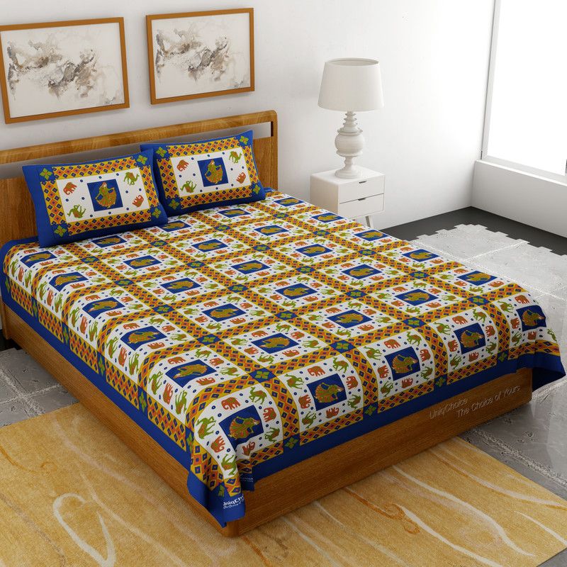 KRISMARTELITE Cotton Double Bed Cover  (Maroon)