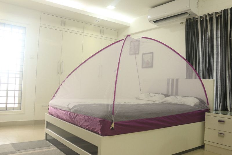 NetCraft Polyester Adults Washable 6x3 feet single Mosquito Net  (Cream, Tent)