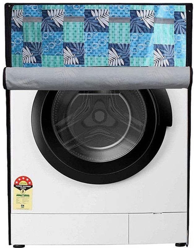Fabrious Front Loading Washing Machine Cover  (Width: 64 cm, White, Black)