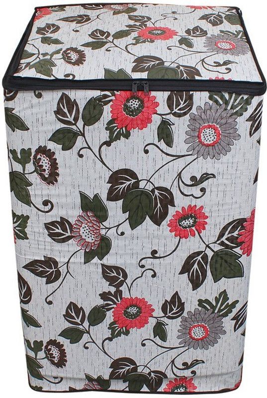 Fabrious Top Loading Washing Machine Cover  (Width: 52 cm, White, Red)