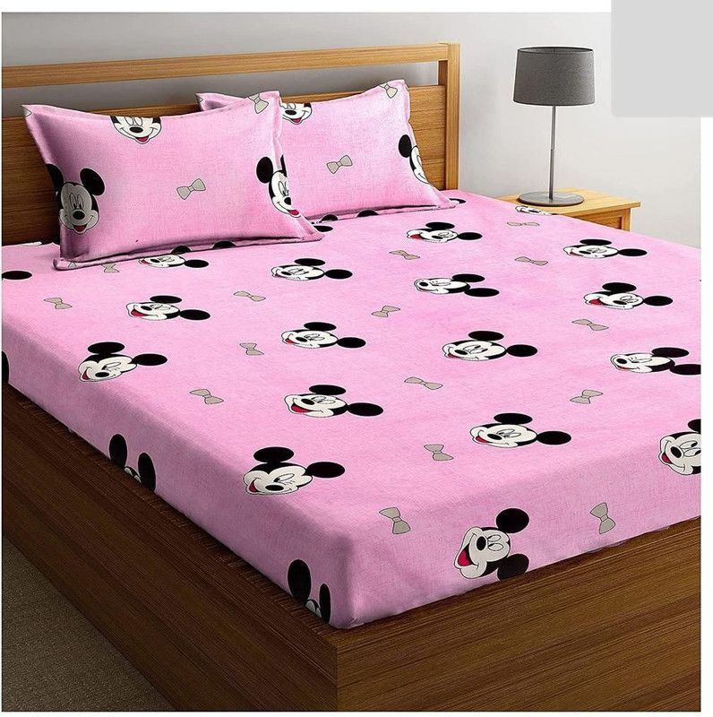 Canvas 140 TC Cotton Queen Abstract Flat Bedsheet  (Pack of 1, Multicolor)