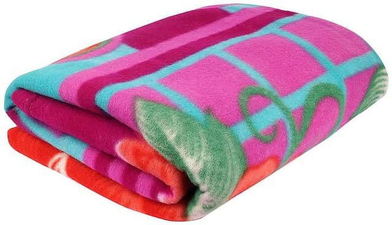 RTC Self Design Single Fleece Blanket for Mild Winter  (Polyester, Multicolor)