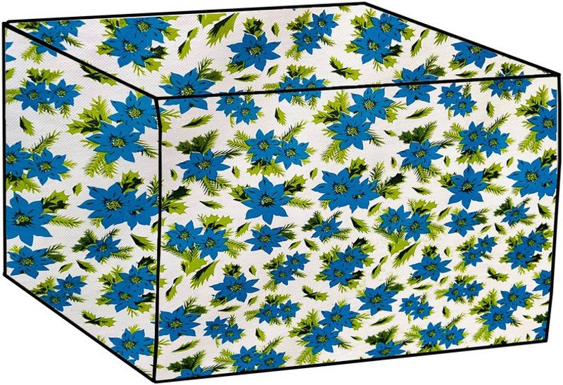KVAR Air Conditioner Cover  (Width: 71 cm, White, Blue)