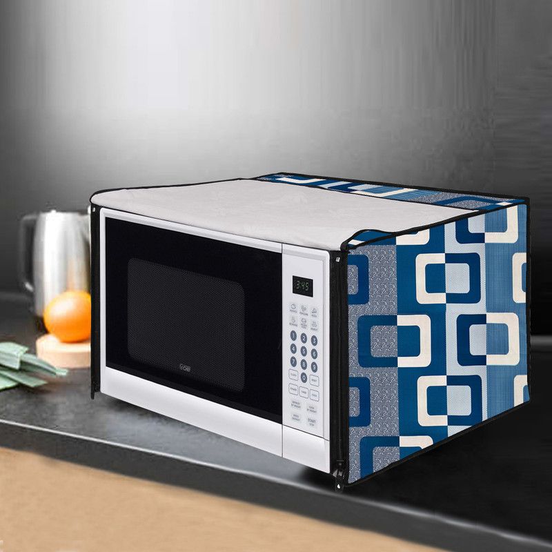 Wings Star Microwave Oven Cover  (Width: 48 cm, Blue)