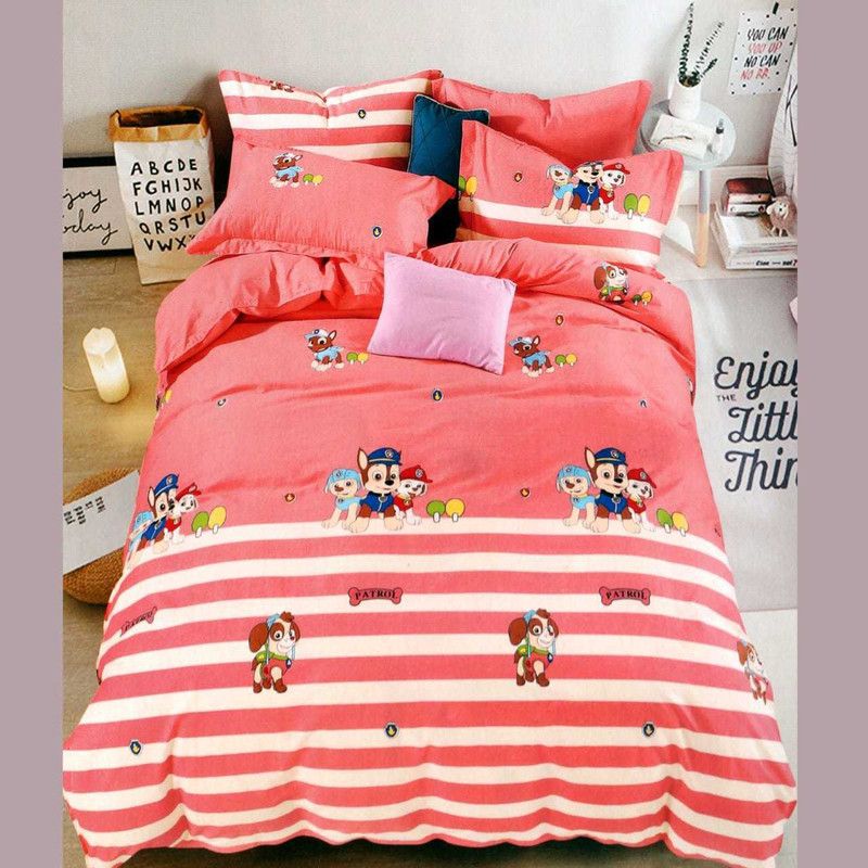 PRODUCTSCK 255 TC Cotton King 3D Printed Flat Bedsheet  (Pack of 1, Pink)
