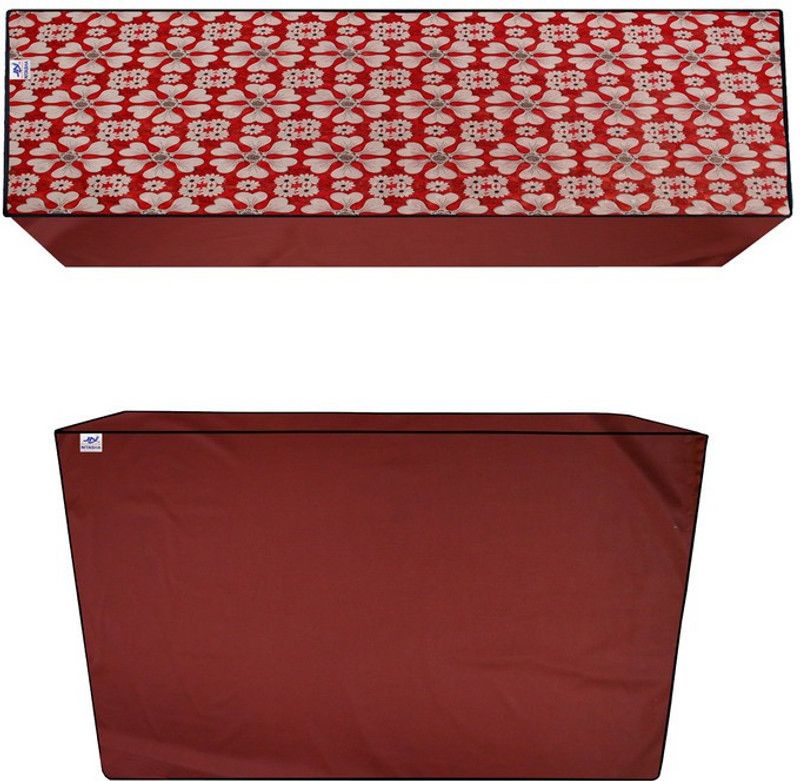Nitasha Air Conditioner Cover  (Width: 89 cm, Bronco, Red orange)