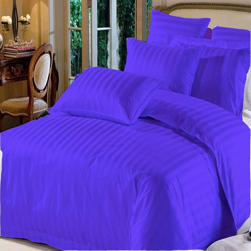 AVI King Cotton Duvet Cover  (Blue)