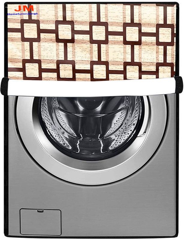 JM Homefurnishings Front Loading Washing Machine Cover  (Width: 60 cm, Yellow, Black)