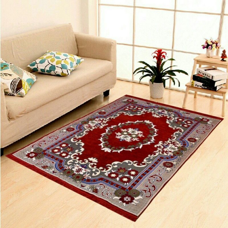 Home THE BEST Multicolor Chenille Carpet  (152 cm, X 214 cm, Rectangle)