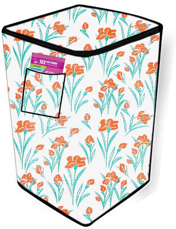 JM Homefurnishings Top Loading Washing Machine Cover  (Width: 54 cm, Pomegranate, Flamingo)