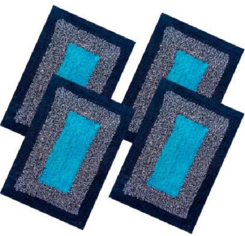Dholu Decor Hub Cotton Door Mat  (Multicolor, Medium, Pack of 4)