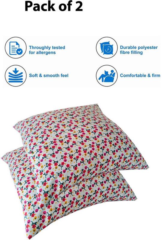 Pisaganj Microfibre Solid Cushion Pack of 2  (Multicolor)